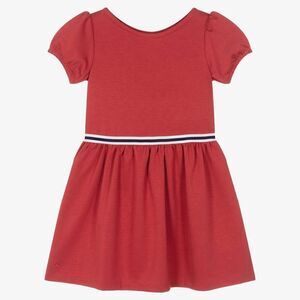 Ralph Lauren Baby Girl Red Cotton Jersey Dress Size 12M